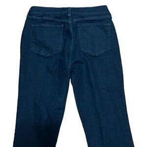NYDJ Womens High Rise Bootcut Jeans Lift -Tuck Technology Dark Blue Wash Size 12